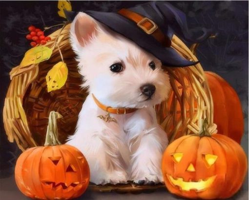 Halloween Dog paint by number