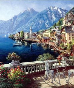 Hallstatt Lake paint by number