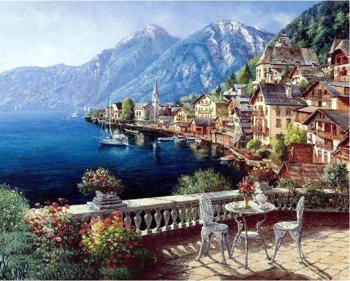 Hallstatt Lake paint by number