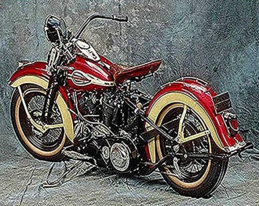 Harley Davidson Motorcycle paint by number