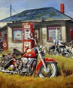 Harley Davidson Motorcycles paint by number