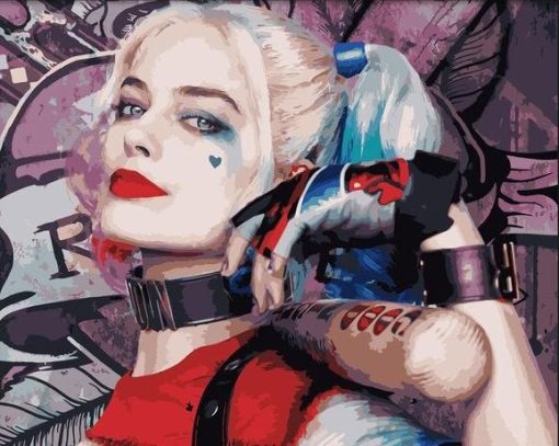 Harley Quinn With Baseball Bat Paint By Number