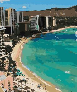 Honolulu Beach Paint By Number