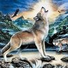 Howling Wolf paint by number