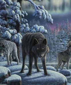 Hunting Wolves Paint By Number