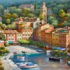 Italian Village Harbour Paint By Number