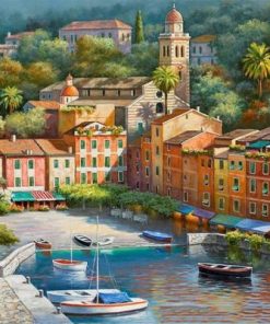 Italian Village Harbour Paint By Number