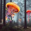 Jellyfish In Forest Paint By Number