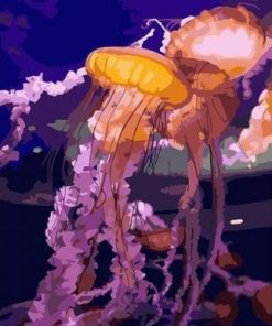 Jellyfish in The Sea Paint By Number