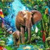 Jungle Elephants Paint By Number