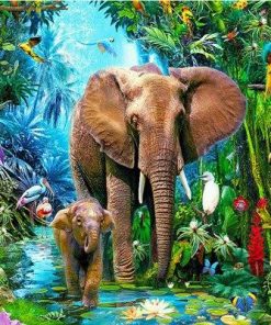 Jungle Elephants Paint By Number