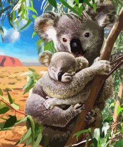 Koala and Cub Paint By Number