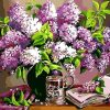 Lavender Flowers in a Vase Paint By Number