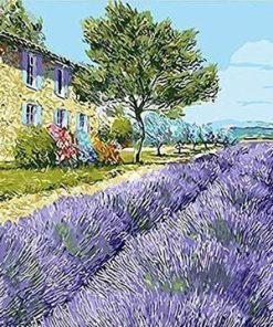 Lavenders Field and House Paint By Number