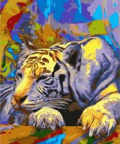 Laying Tiger Paint By Number