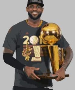 Lebron James with The Finals Trophy Paint By Number