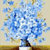 Light Blue Flowers Paint By Number