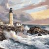 Lighthouse and Waves Paint By Number