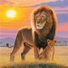 Lion And The Cub Paint By Number