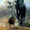 Lion and Elephant Paint By Number