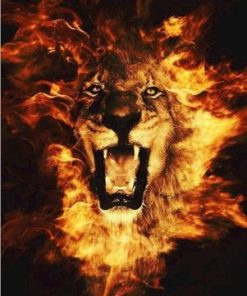 Lion of Fire Paint By Number