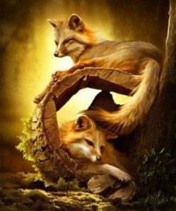 Little Foxes In The Forest Paint By Number