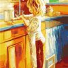 Little Girls In The Kitchen Paint By Number