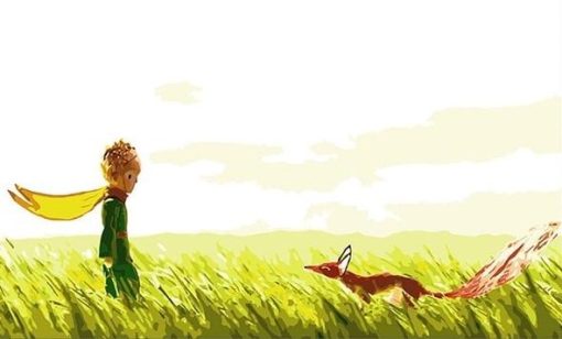 Little Prince And Fox in Grassland Paint By Number