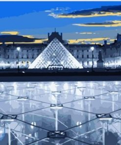 Louvre Museum Paris Paint By Number