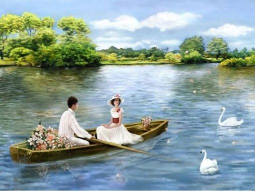 Lovers In A Boat Paint By Number