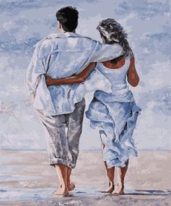 Lovers On The Beach Paint By Number