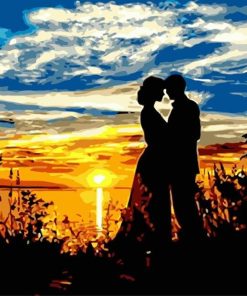 Loving Couple At The Sunset Paint By Number