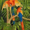 Macaw Parrots In The Jungle Paint By Number