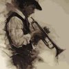 Man Playing Trumpet Paint By Number