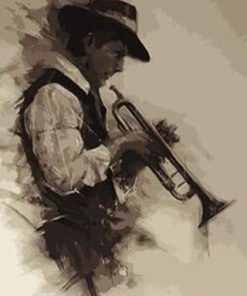 Man Playing Trumpet Paint By Number