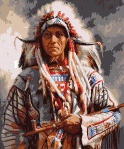 Man of Indian Tribe Paint By Number