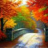 Maple Forest and Bridge Paint By Number