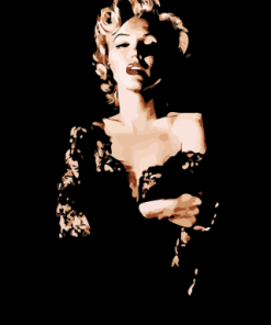 Marilyn Monroe In Black Dress Paint By Number