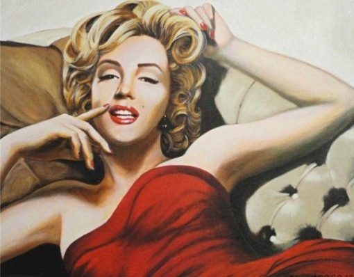 Marilyn Monroe In Red Dress Paint By Number