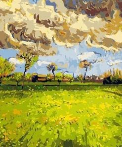 Meadow With Flowers Sky By Van Gogh Paint By Number