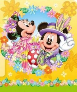 Mickey and Minnie Mouse Paint By Number