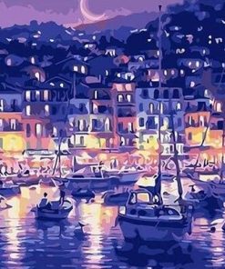 Monaco Under The Moonlight Paint By Number