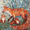 Mosaic Foxes Paint By Number