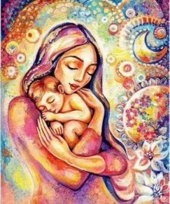 Mother Holding Her Baby Paint By Number