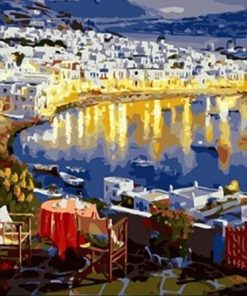 Mykonos at Sunset Paint By Number