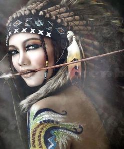 Native American Woman Paint By Number