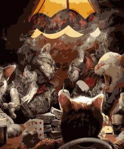 Poker Cats Paint By Number