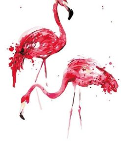 Red Flamingos Paint By Number