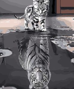 Reflected Cat Paint By Number