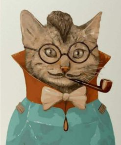 Smoking Cat Paint By Number